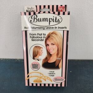 Bumpits Blonde Set of 3 New in Box Hair Accessories